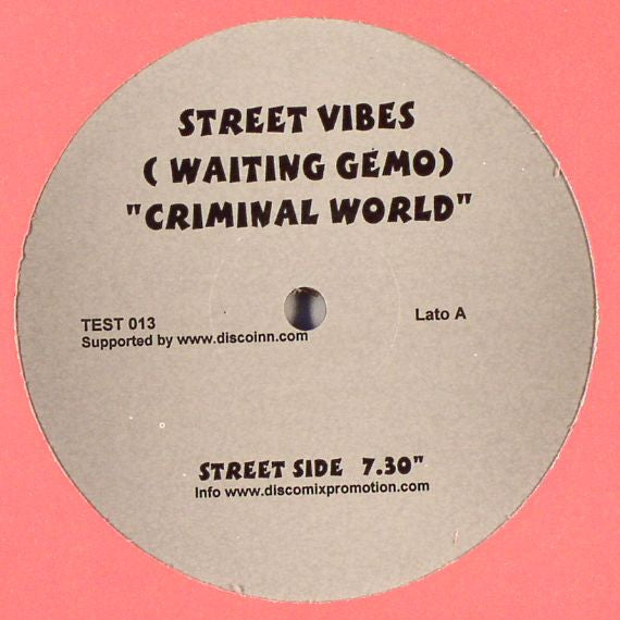 Streetvibes Waiting Andrea Gemolotto : Criminal World (12")