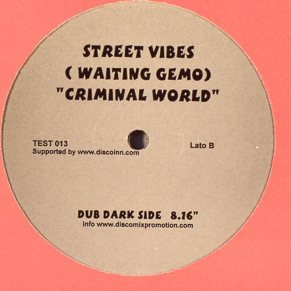 Streetvibes Waiting Andrea Gemolotto : Criminal World (12")