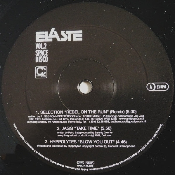 Various : Elaste Volume 02 - Space Disco (2xLP, Comp)