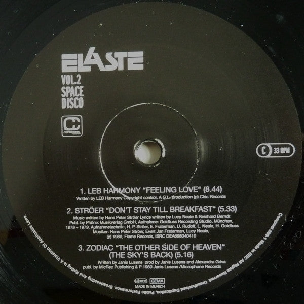 Various : Elaste Volume 02 - Space Disco (2xLP, Comp)