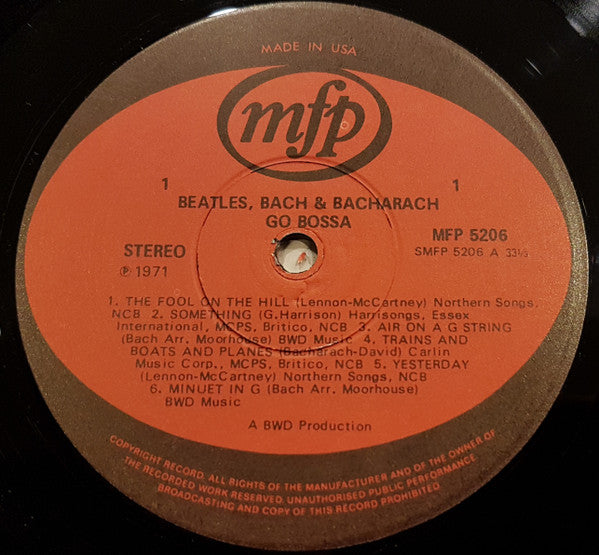 Alan Moorhouse : Beatles, Bach, Bacharach Go Bossa (LP, Album)