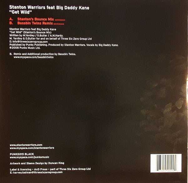 Stanton Warriors Feat. Big Daddy Kane : Get Wild (12")