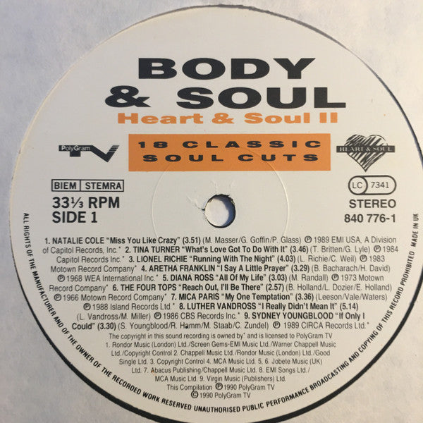 Various : Body & Soul (LP, Comp)