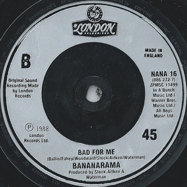 Bananarama : I Want You Back (7", Single, Sil)