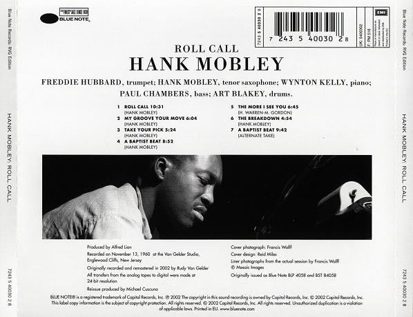 Hank Mobley : Roll Call (CD, Album, RE, RM)