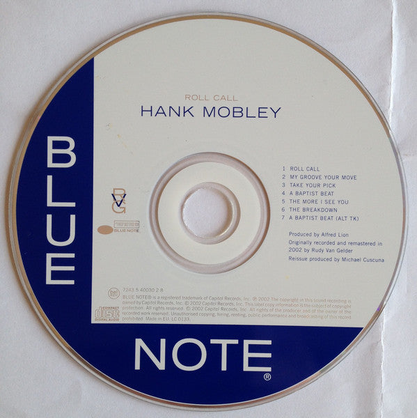 Hank Mobley : Roll Call (CD, Album, RE, RM)