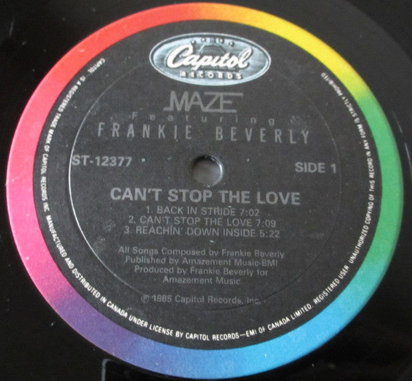 Maze Featuring Frankie Beverly : Can't Stop The Love (LP, Album)