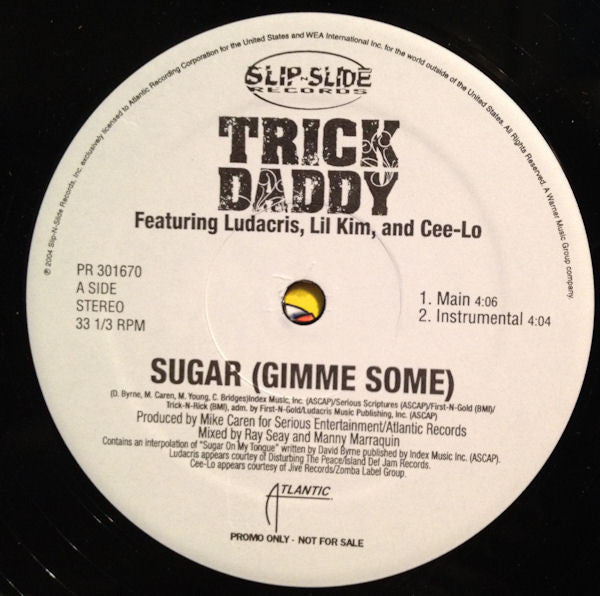 Trick Daddy : Sugar (Gimme Some) / J.O.D.D. (12", Promo)