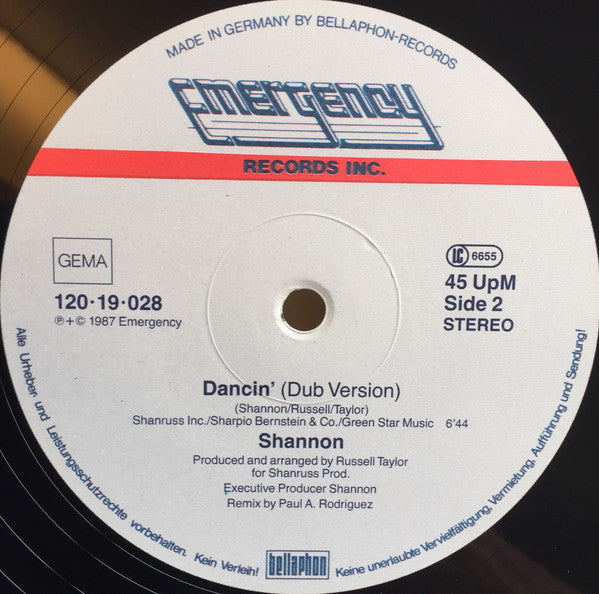 Shannon : Dancin' (12", Maxi)