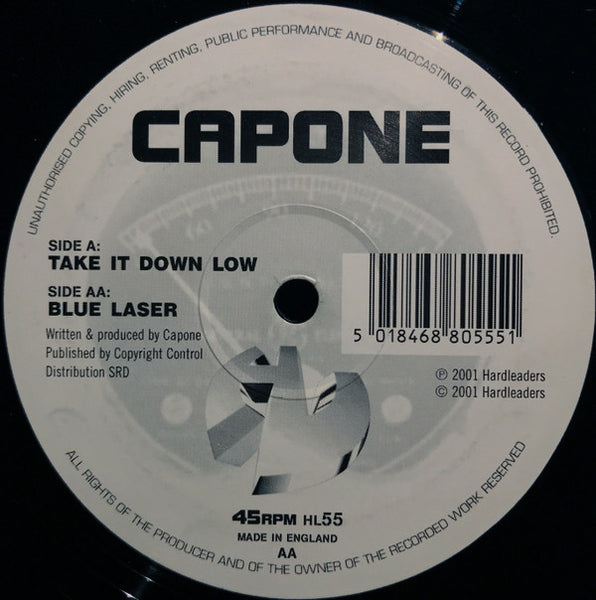 Capone : Take It Down Low / Blue Laser (12")