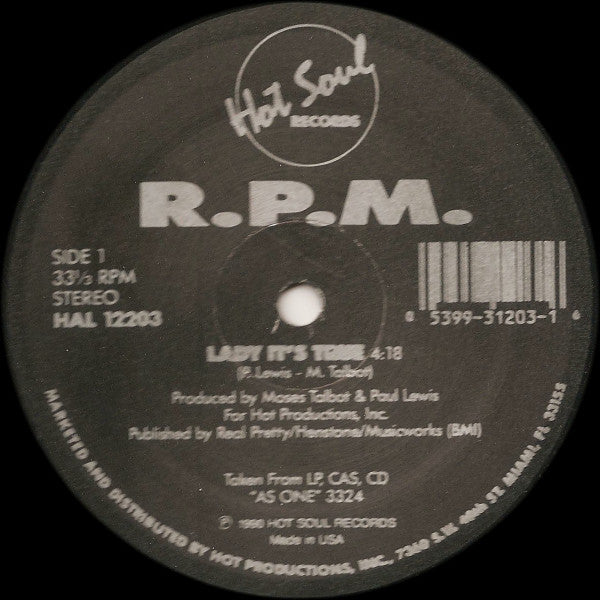 RPM (4) : Lady It's Time (12")