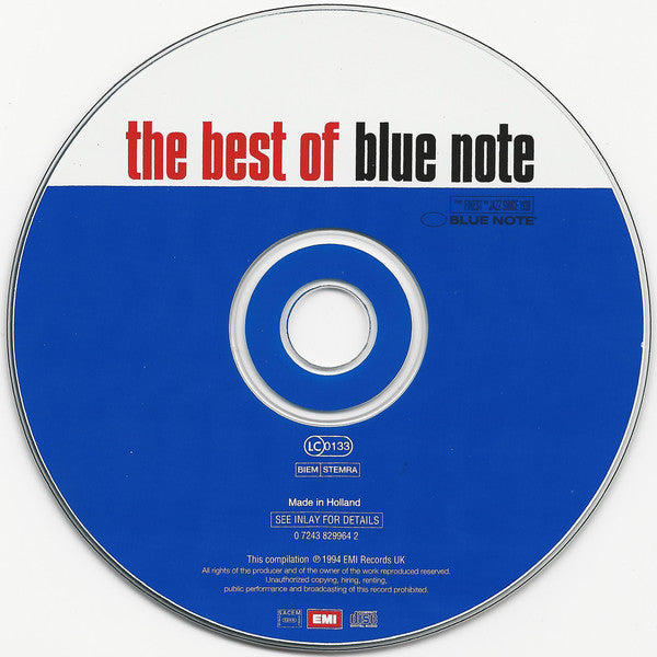 Various : The Best Of Blue Note (CD, Comp, RP, Med)