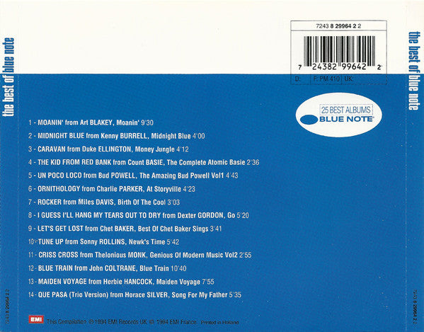 Various : The Best Of Blue Note (CD, Comp, RP, Med)