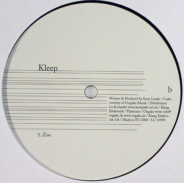 Kleep : Don't Push Me / Zoo (12")