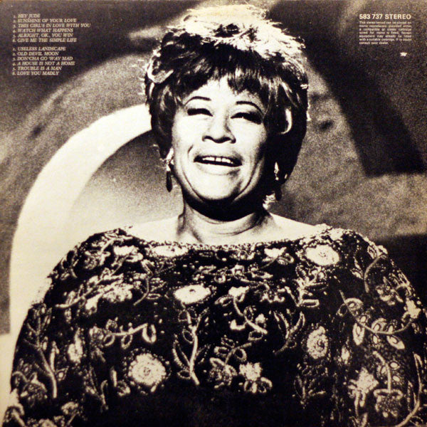 Ella Fitzgerald : Sunshine Of Your Love (LP, Album, Gat)