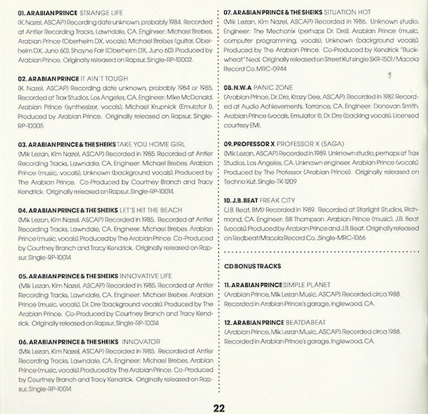 Arabian Prince* : Innovative Life • The Anthology • 1984-1989 (CD, Album, Comp)