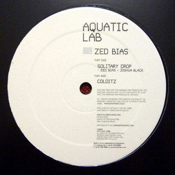 Zed Bias + Joshua Black : Solitary Drop / Colditz (12")