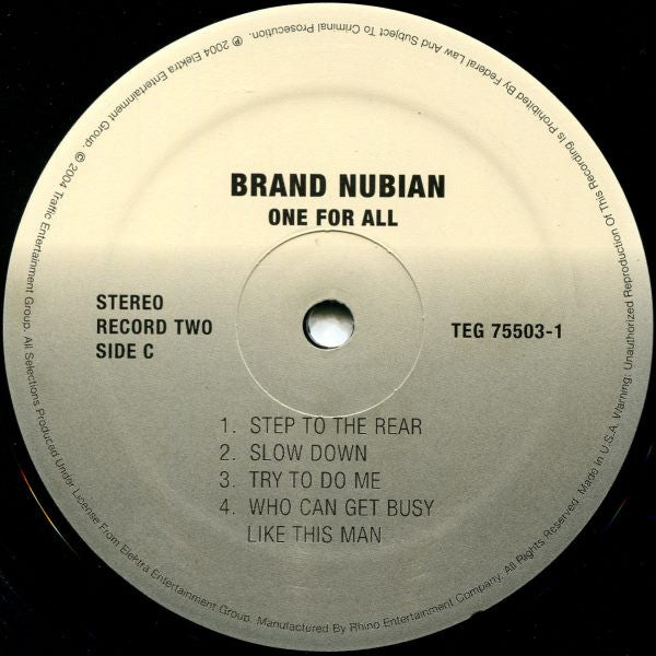 Brand Nubian : One For All (2xLP, Album, RE)