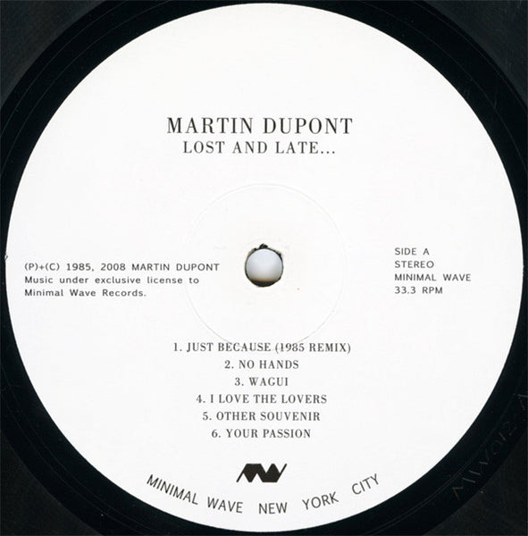 Martin Dupont : Lost And Late... (LP, Comp, Ltd)