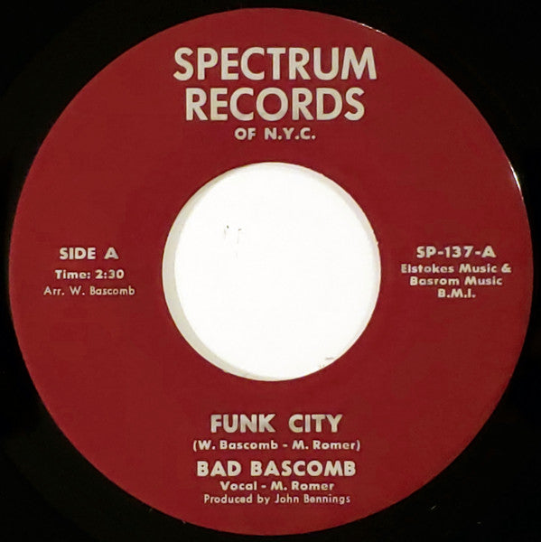 Bad Bascomb : Funk City (7")