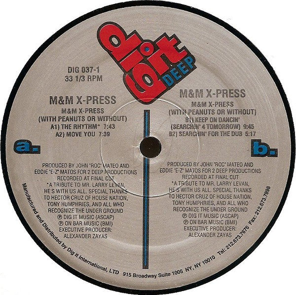 M&M X-Press : M&M X-Press (With Peanuts Or Without) (12")