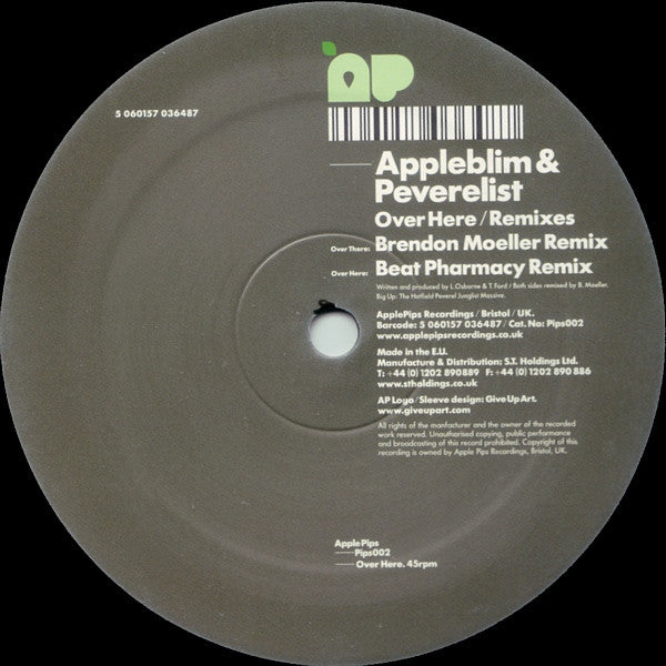 Appleblim & Peverelist : Over Here (Remixes) (12")