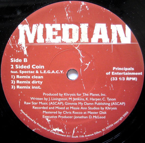 Median : Comfortable / 2 Sided Coin (Remix) (12")