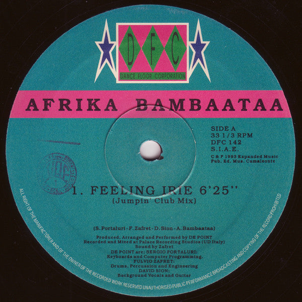 Afrika Bambaataa : Feeling Irie (12")