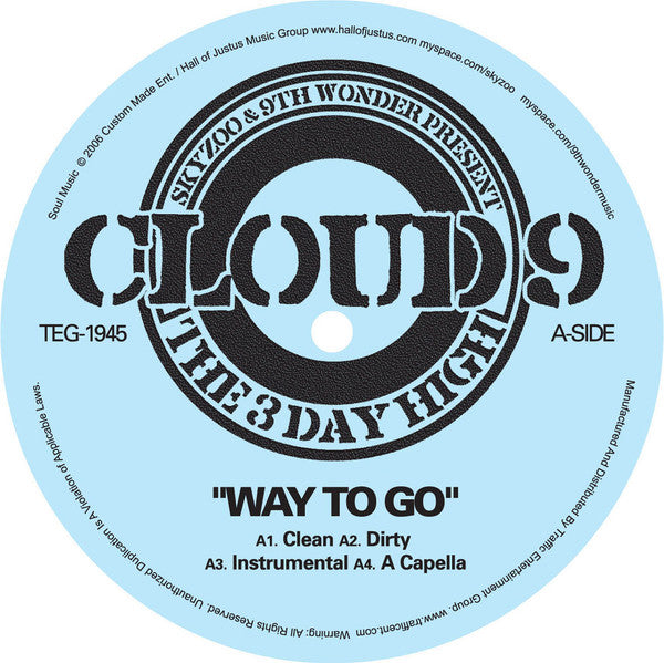 Skyzoo & 9th Wonder : Cloud 9: Way To Go / I'm On It (12")