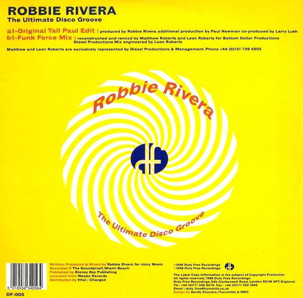 Robbie Rivera : The Ultimate Disco Groove (12")
