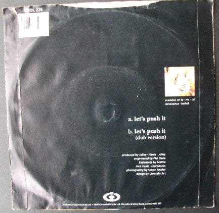 Innocence : Let's Push It (7", Single, Sil)