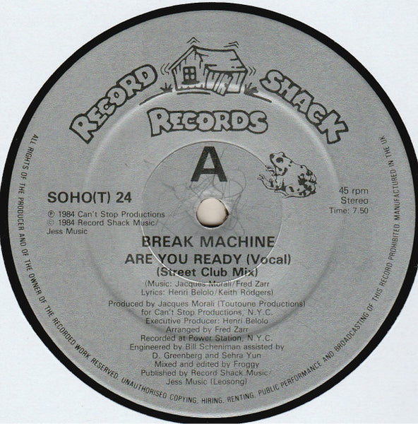 Break Machine : Are You Ready (Special Re-mixed Version) (12")