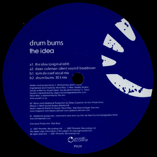 The Drumbums : The Idea (12")