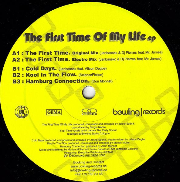 Various : The First Time Of My Life E.P. (12", EP)