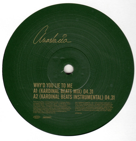 Anastacia : Why'd You Lie To Me (12", Promo)