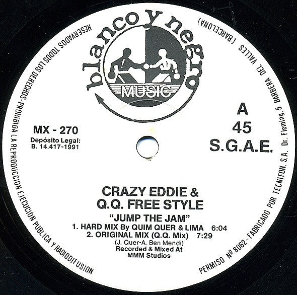 Crazy Eddie & Q.Q. Freestyle : Jump The Jam (12")