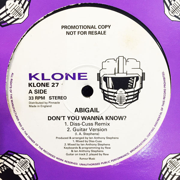 Abigail : Don't You Wanna Know? (12", Promo)