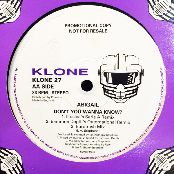 Abigail : Don't You Wanna Know? (12", Promo)