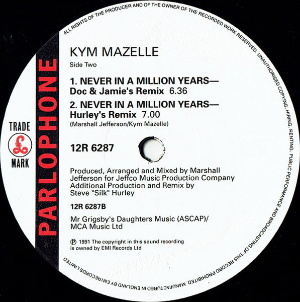 Kym Mazelle : No One Can Love You More Than Me (12", Single)