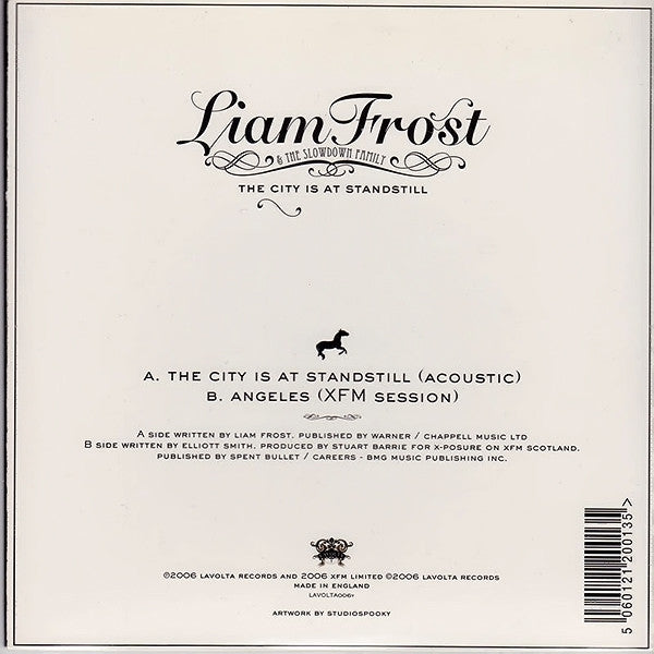 Liam Frost & The Slowdown Family : The City Is At A Standstill (7", Single, Pos)
