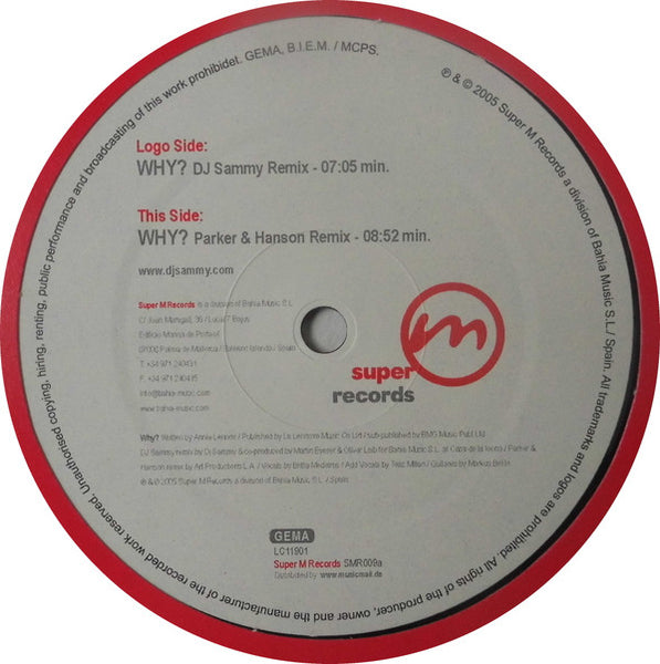 DJ Sammy : Why (12")