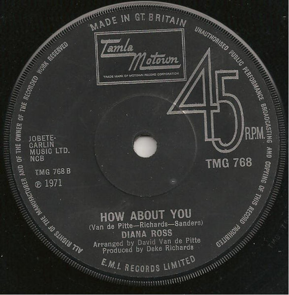 Diana Ross : Remember Me  (7", Single, Sol)