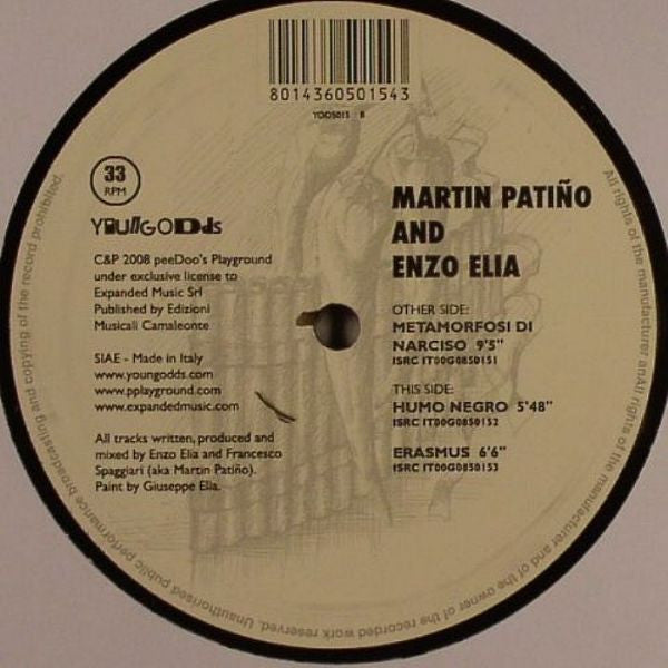 Martin Patiño & Enzo Elia : Metamorfosi Di Narciso (12")