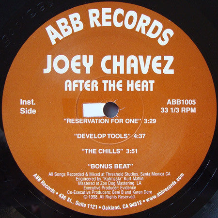 Joey Chavez : After The Heat (12")