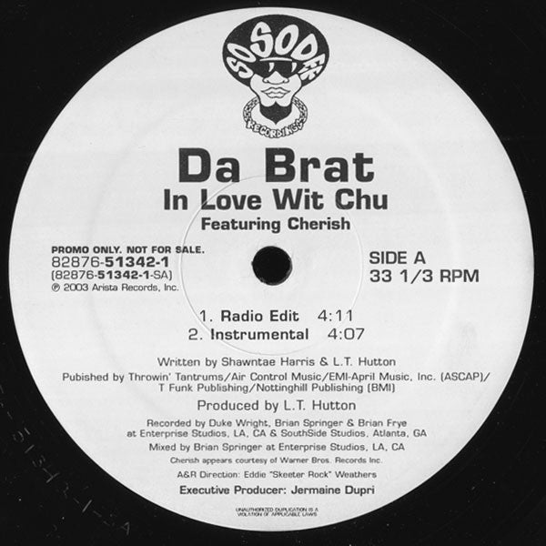 Da Brat : In Love Wit Chu (12", Promo)