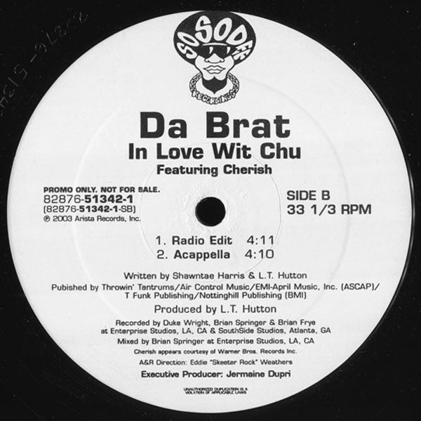 Da Brat : In Love Wit Chu (12", Promo)