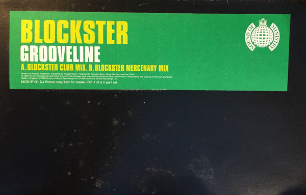 Blockster : Grooveline (12", Promo, Par)