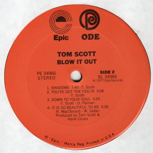 Tom Scott : Blow It Out (LP, Album, San)