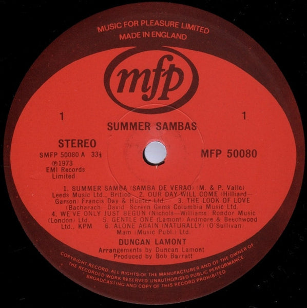 Duncan Lamont : Summer Sambas (LP, Album)