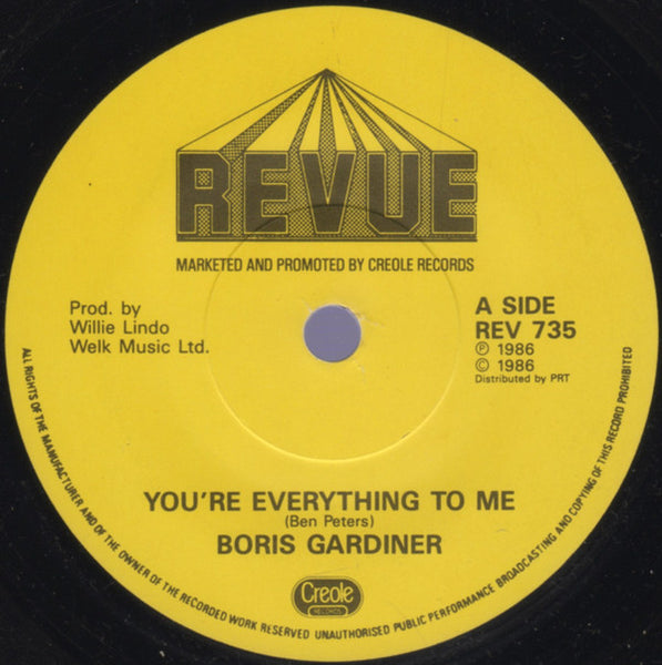 Boris Gardiner : You're Everything To Me (7", Lyn)